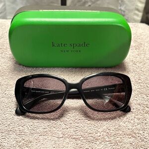Kate Spade Black Sunglasses with Green Case